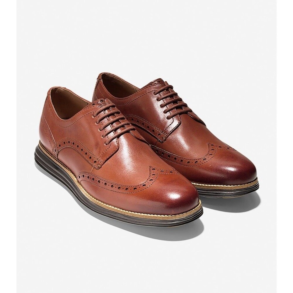 COLE HAAN ØRIGINALGRAND WINGTIP OXFORD Men Lace Up C26472 Leather Shoes Sz  8 M